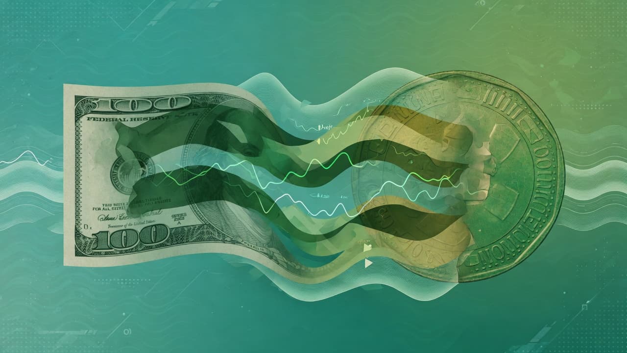 Dólar y pesos colombianos